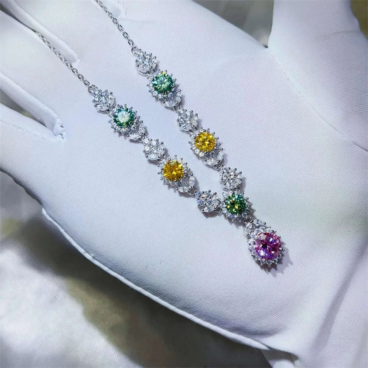 3.5 Carat Moissanite 925 Sterling Silver Necklace Otarealm