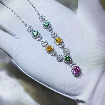 3.5 Carat Moissanite 925 Sterling Silver Necklace Otarealm