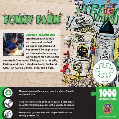 Funny Farm 1000 Piece Jigsaw Puzzle by Masterpieces Puzzles