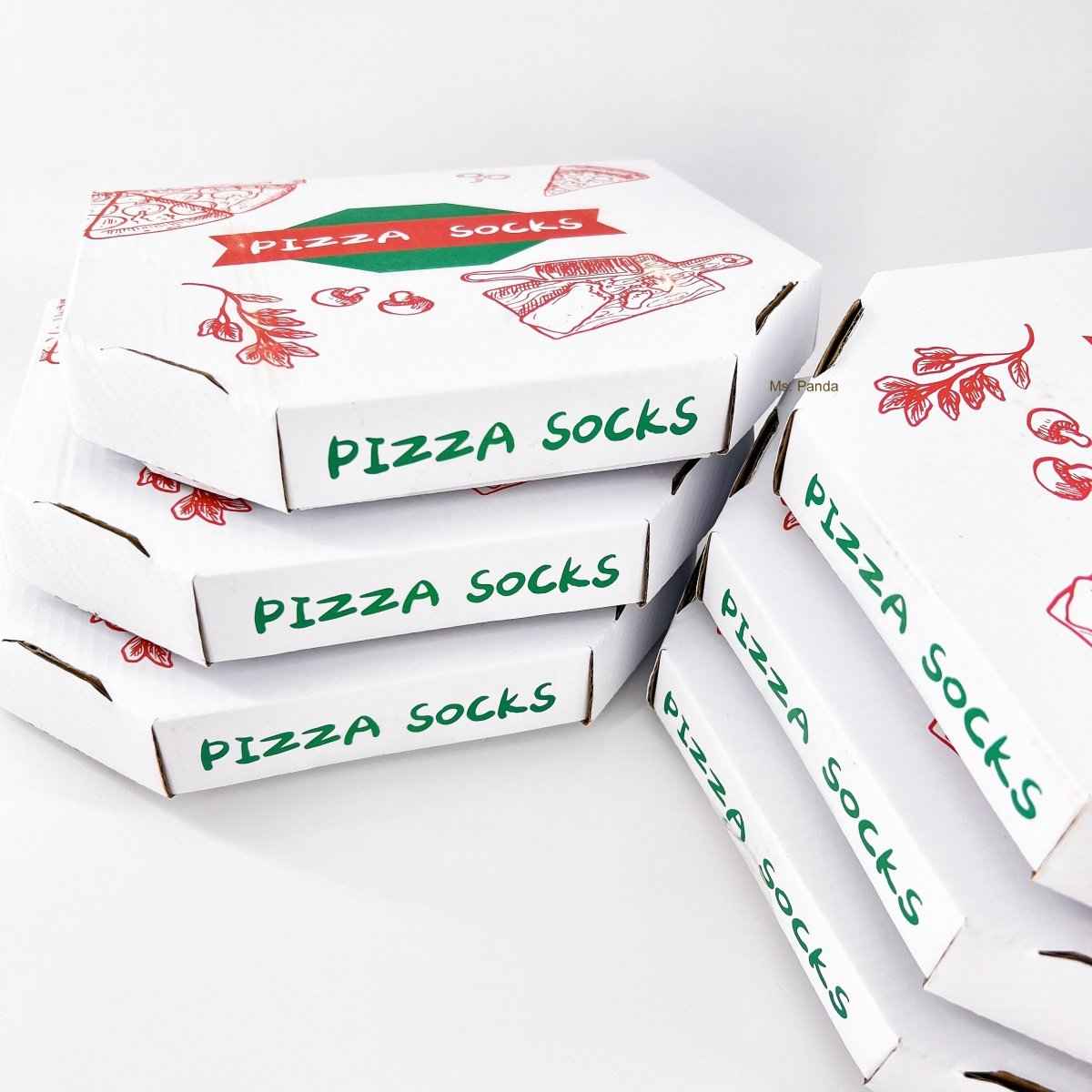 Pizza Socks Gift Box – 4 Pairs of Funny Food-Themed Socks