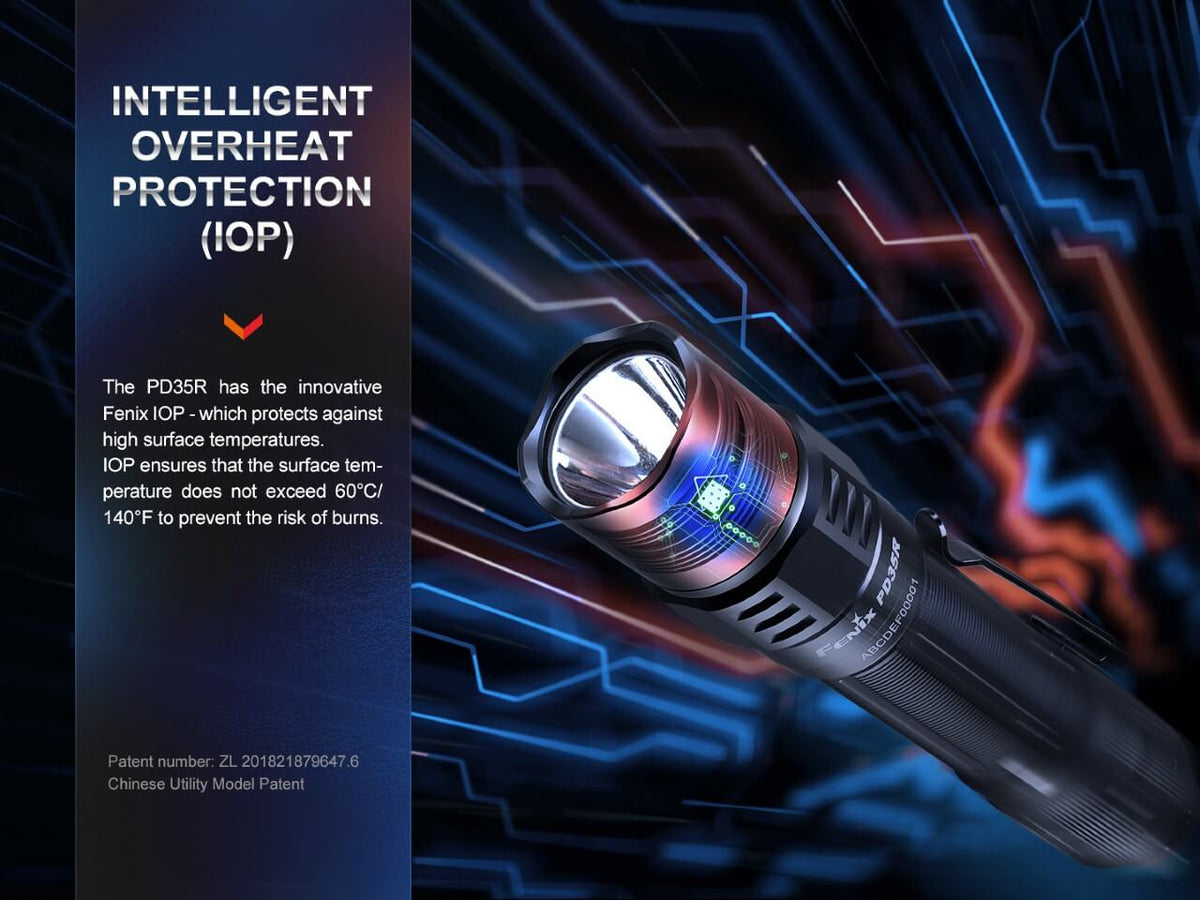 Fenix PD35R Compact Rechargeable Tactical Flashlight Otarealm