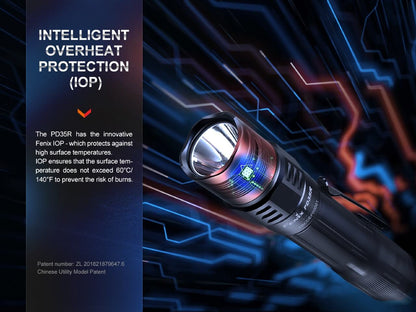 Fenix PD35R Compact Rechargeable Tactical Flashlight Otarealm