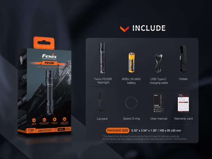 Fenix PD35R Compact Rechargeable Tactical Flashlight Otarealm