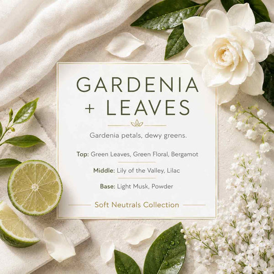 Gardenia + Leaves Candle