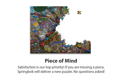 Getting Away 1000 Piece Jigsaw Puzzle by Springbok Puzzles - Wacky Rush Hour Fun