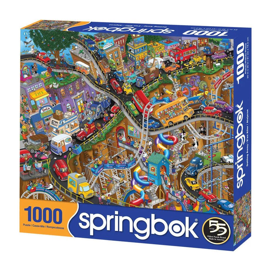 Getting Away 1000 Piece Jigsaw Puzzle by Springbok Puzzles - Wacky Rush Hour Fun