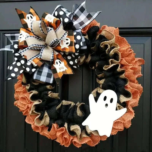 Ghost Halloween Wreath Front Door Décor Otarealm