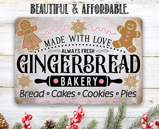 Gingerbread Bakery - Metal Sign