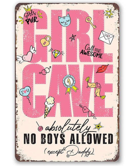 Girl Cave - Metal Sign