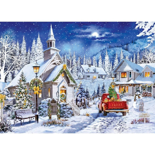 Glitter & Gold - Chapel's Winter Light 1000 Piece Jigsaw Puzzle | Masterpieces Puzzles