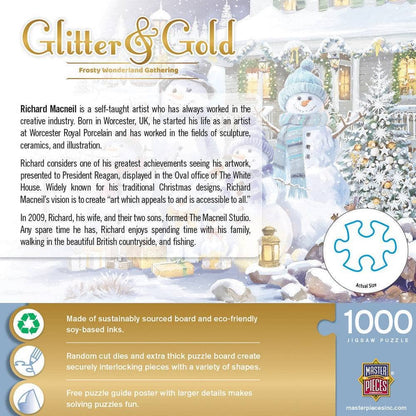 Glitter & Gold - Frosty Wonderland Gathering 1000 Piece Jigsaw Puzzle | Masterpieces Puzzles
