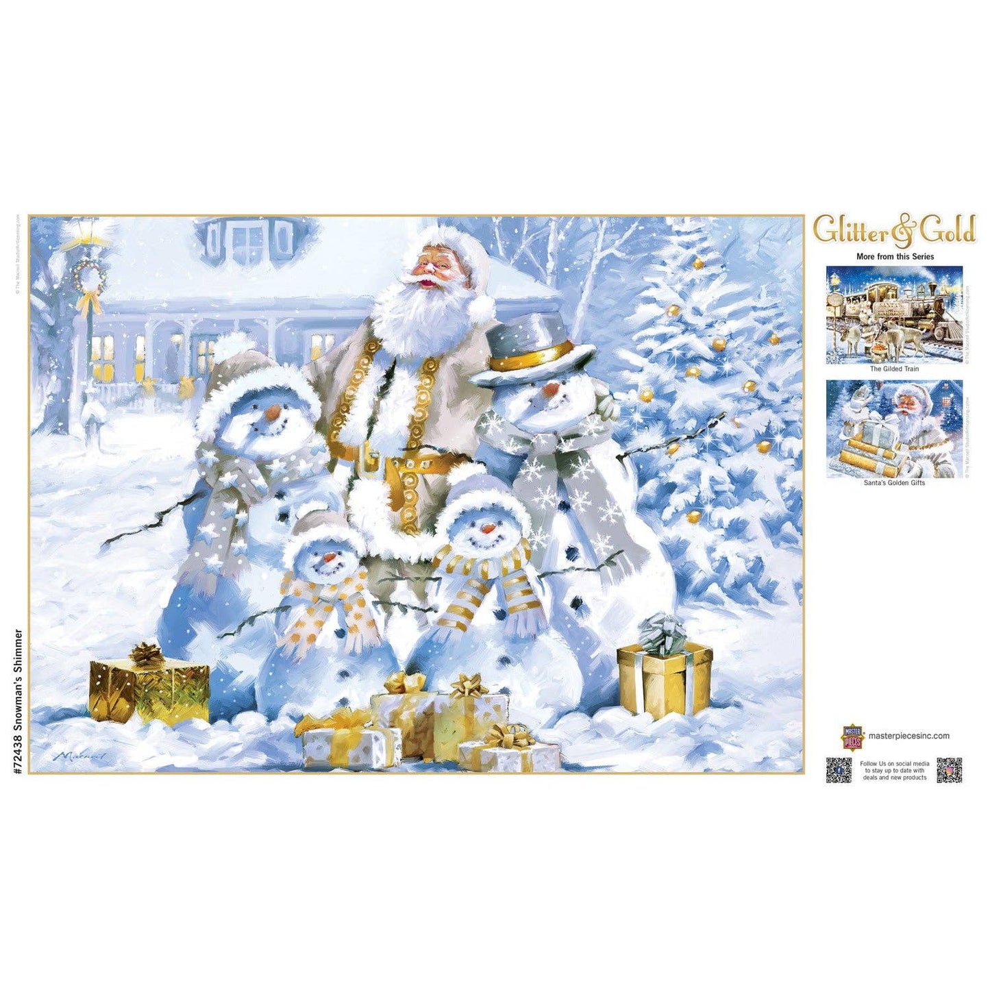 Glitter & Gold - Snowman's Shimmer 1000 Piece Jigsaw Puzzle | Masterpieces Puzzles