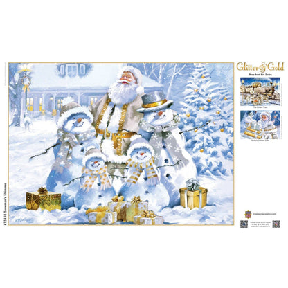 Glitter & Gold - Snowman's Shimmer 1000 Piece Jigsaw Puzzle | Masterpieces Puzzles