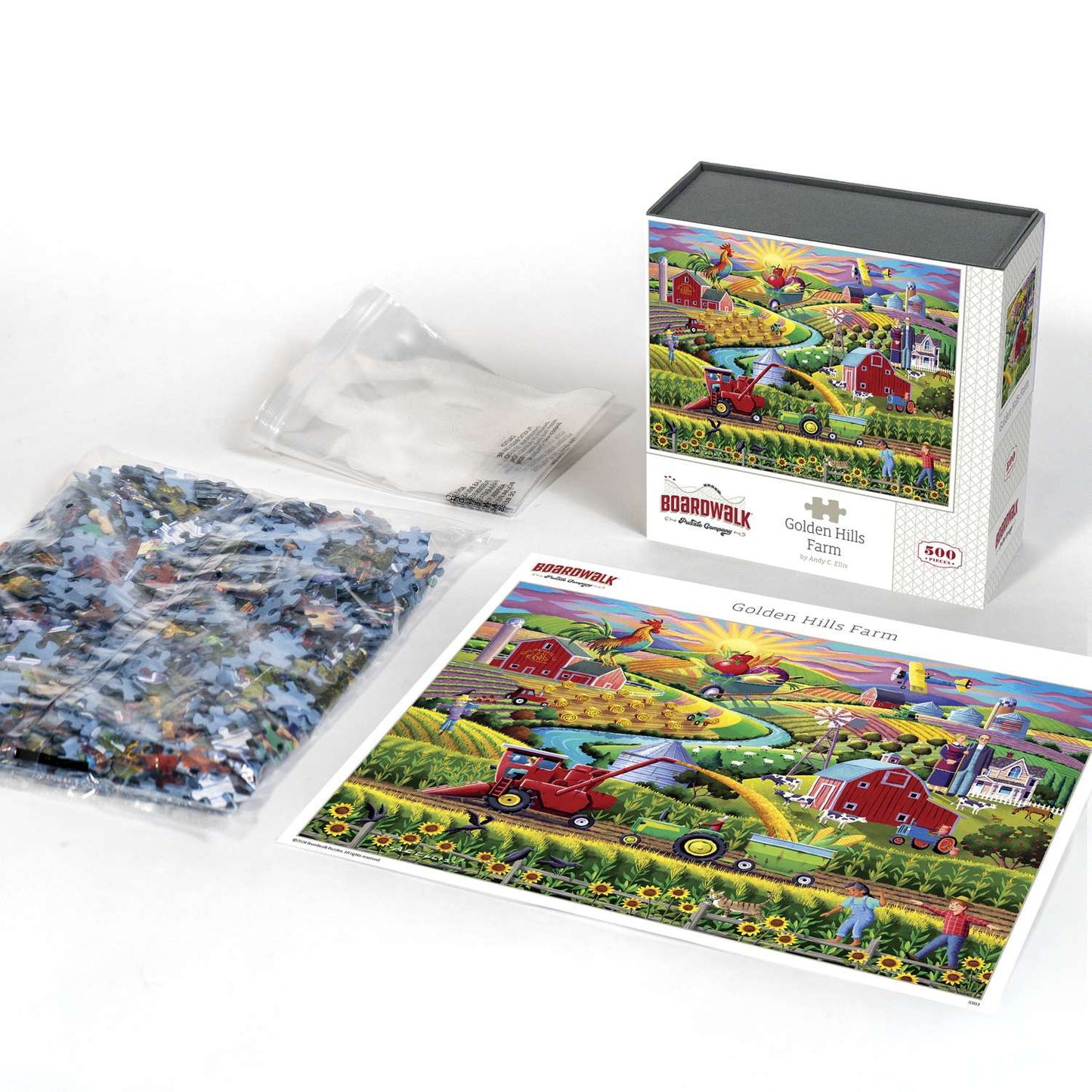 Golden Hills Farm 500 Piece Jigsaw Puzzle | Boardwalk Puzzles