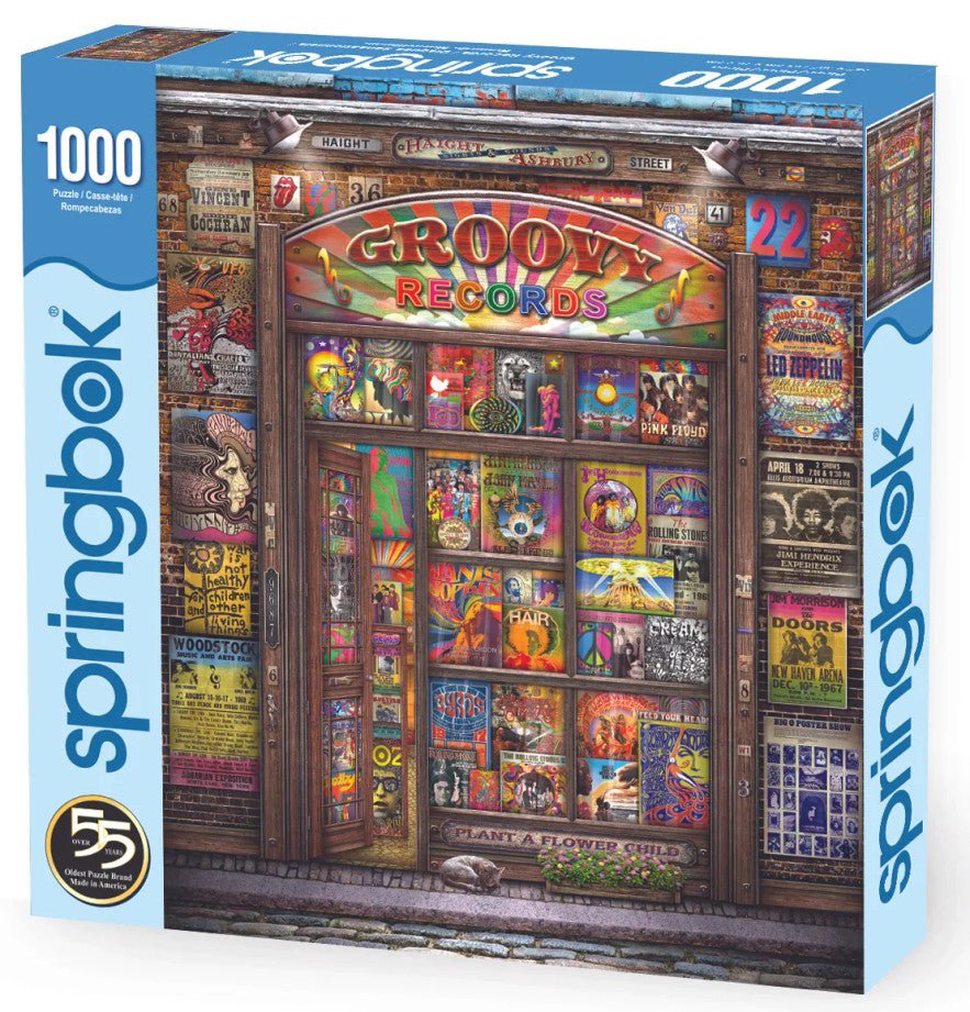 Groovy Records 1000 Piece Jigsaw Puzzle by Springbok Puzzles