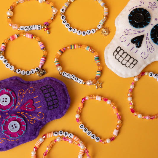 Halloween Pumpkin Charm Fall Colored Beads DIY Jar