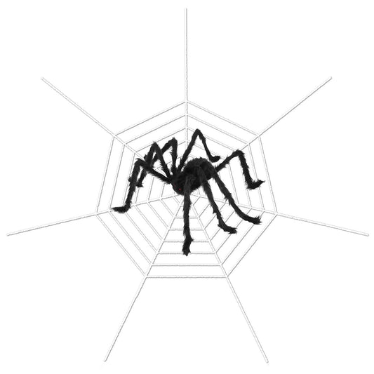 Halloween Decorations Spider 49" with 126" Tarantula Mega Spider Web Otarealm