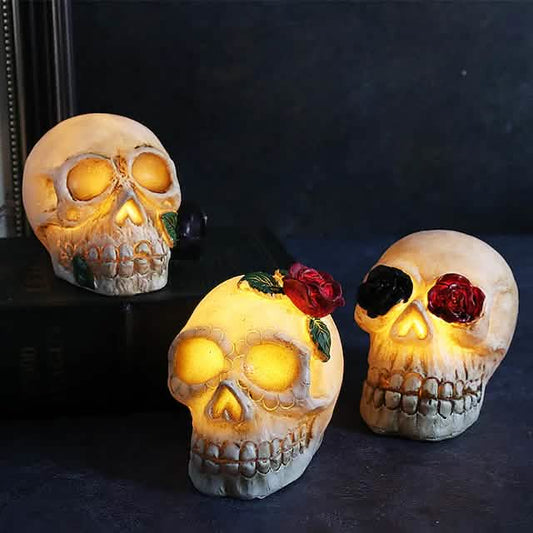 Halloween Resin Skull LED Night Light Decorative Light Otarealm