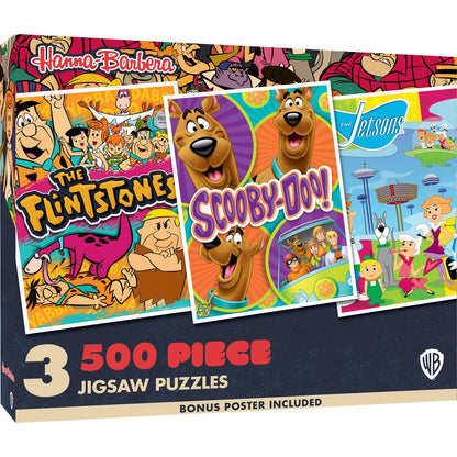 Hanna-Barbera 3-Pack 500 Piece Puzzles by Masterpieces