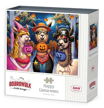 Happy Llama-ween 500 Piece Jigsaw Puzzle | Boardwalk Puzzles