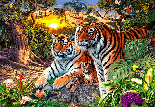 Hidden Tigers 400 Piece Jigsaw Puzzle by Springbok Puzzles