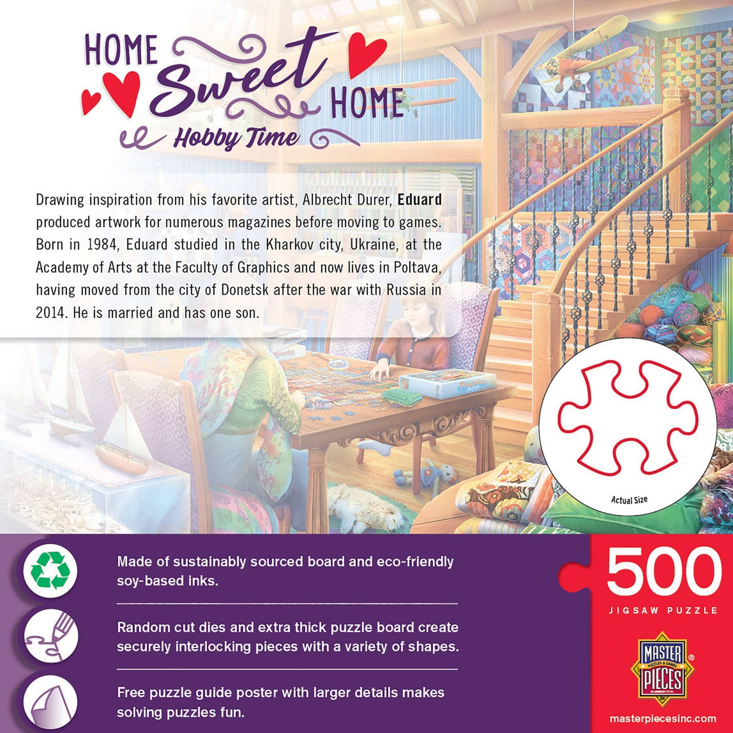 Home Sweet Home - Hobby Time 500 Piece Jigsaw Puzzle | Masterpieces Puzzles