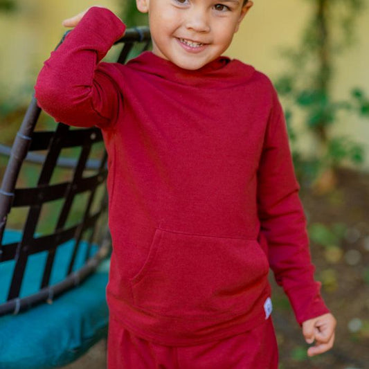 Hooded Jogger Set Rhubarb Red