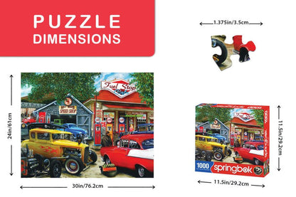 Hot Rod Cafe 1000 Piece Jigsaw Puzzle by Springbok Puzzles