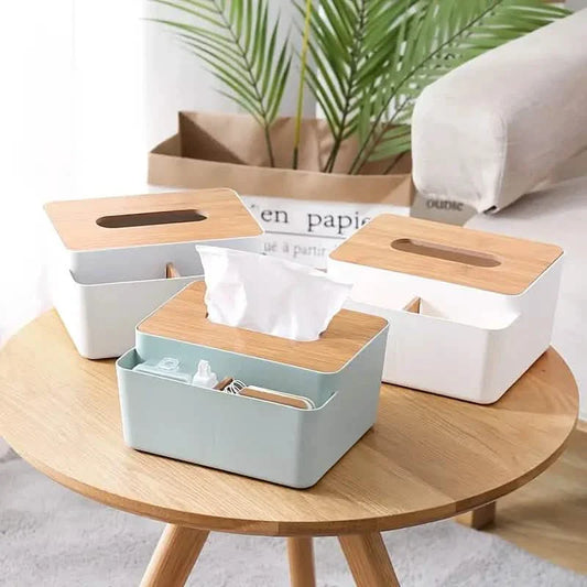 Household Simple Wood Grain Paper Box Otarealm