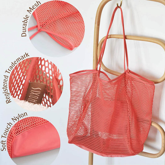 HOXIS Mesh Beach Tote Women's Shoulder Bag Otarealm