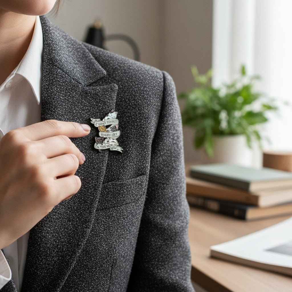 I Want to Pet Every Cat Pin – Cute Enamel Pin for Cat Lovers