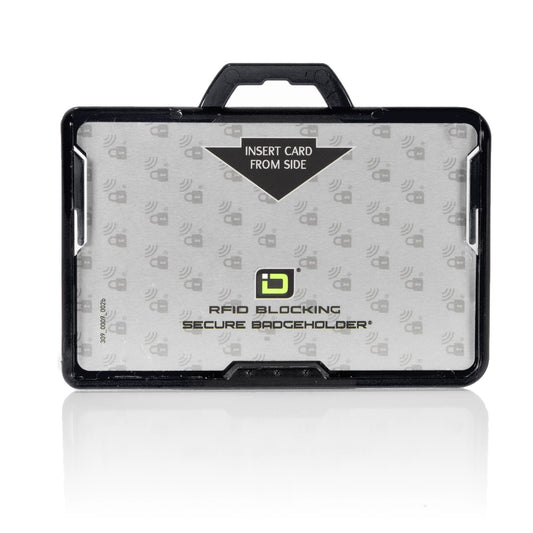 Secure Badge Holder BloxProx ™ Lite LANDSCAPE - Protects 125Khz HID Prox - 1 ID Card Holder