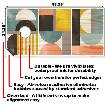 Geometric Abstract - Cornhole Board Wrap - Set of 2