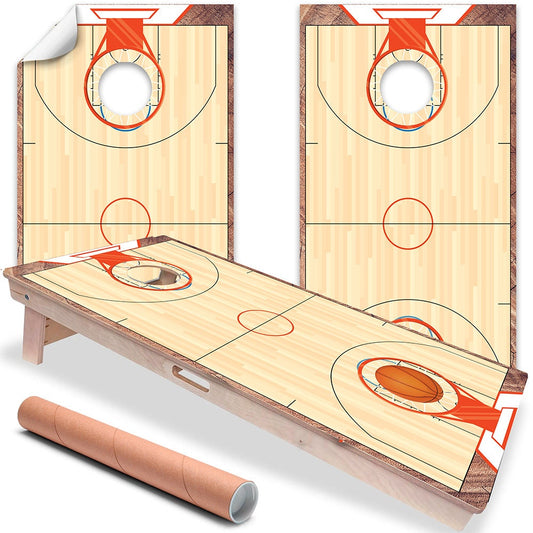 Basketball Court - Cornhole Board Wrap - Set of 2