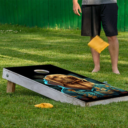 Party Animals Goldens - Cornhole Board Wrap - Set of 2