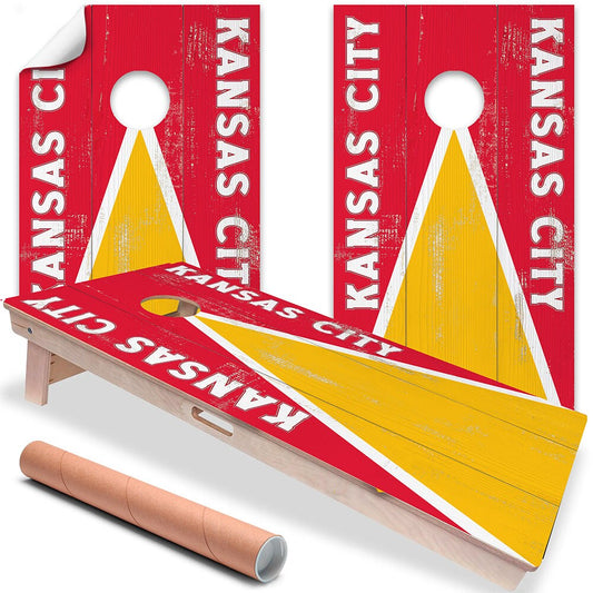 Kansas Football - Cornhole Board Wrap - Set of 2