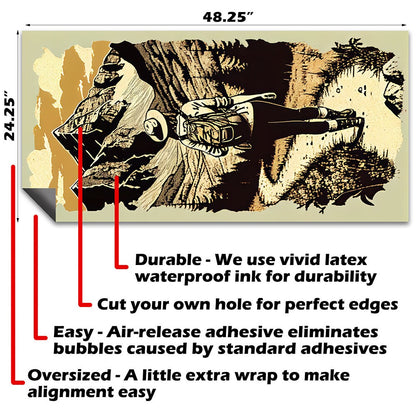 Hikers Outdoors - Cornhole Board Wrap - Set of 2