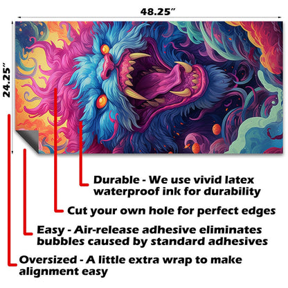 Fantasy Mythical Anime Beasts - Cornhole Board Wrap - Set of 2