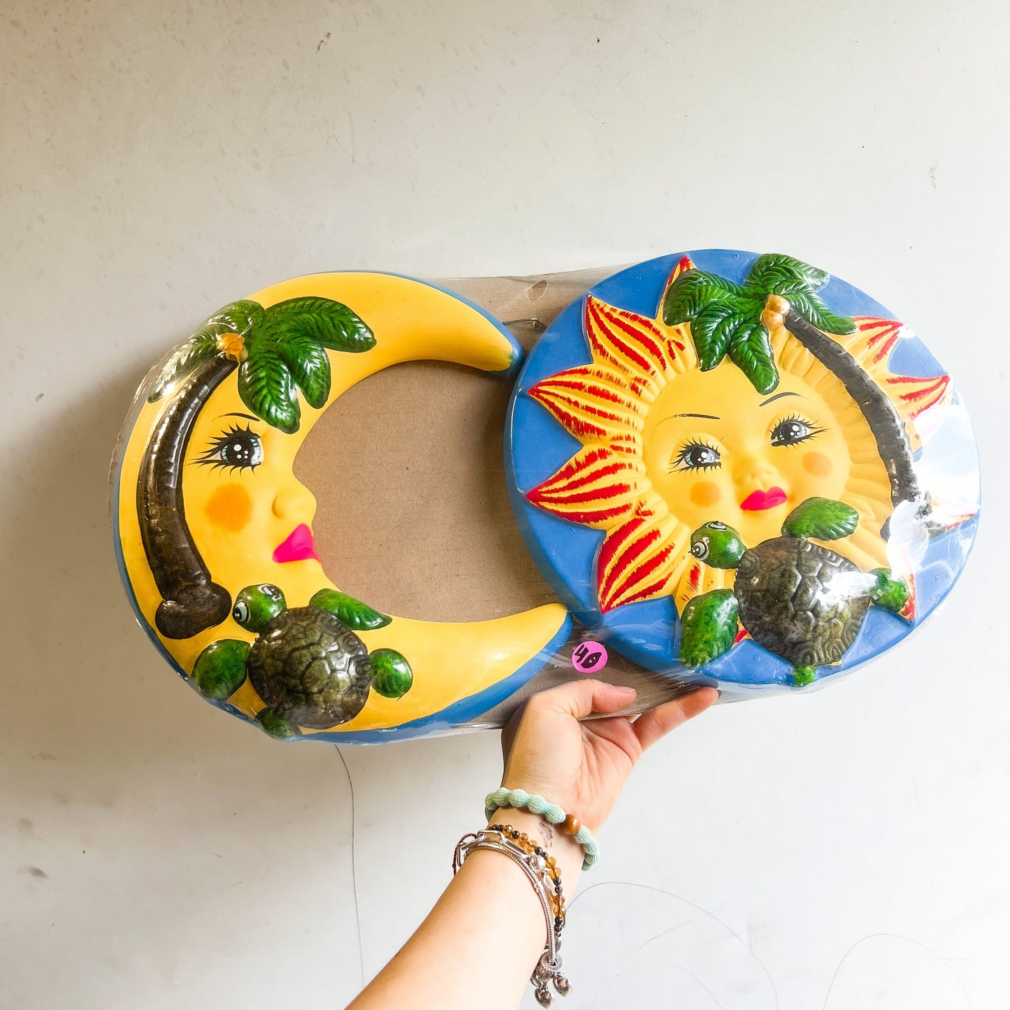2 Piece Set of Sun & Moon Wall Decor