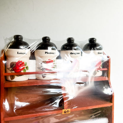 Hanging Spice Organizer & Paper Towel Holder