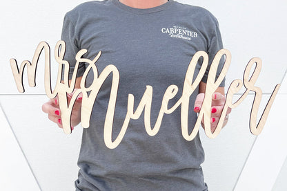 Teacher Last Name Sign