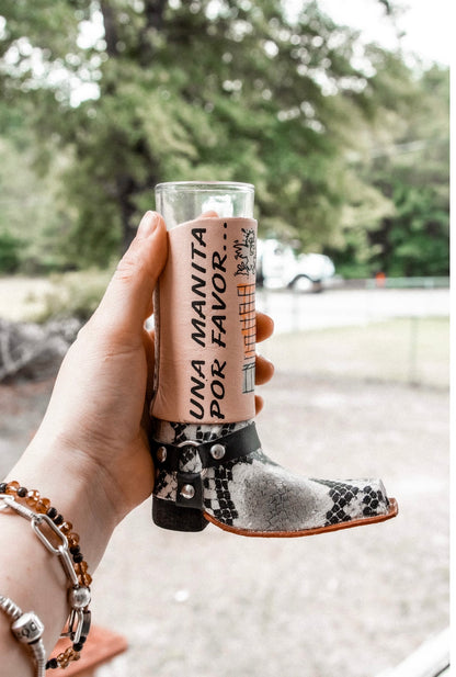 Leather Texan Boot Tequila Shot