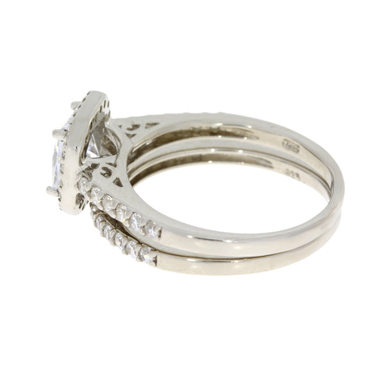 Cubic Zirconia CZ SS Bridal Sterling Silver