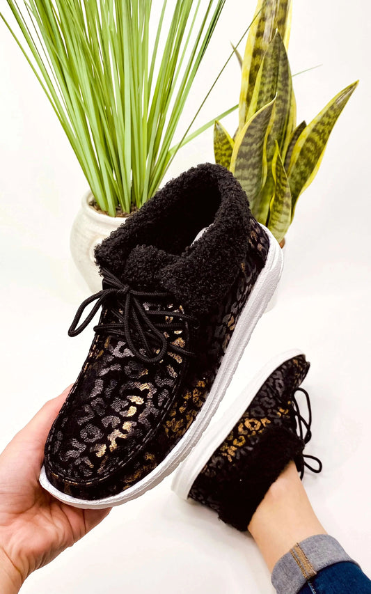 Gypsy Jazz Jazlyn Sneakers in Black Leopard - sz 6 Otarealm
