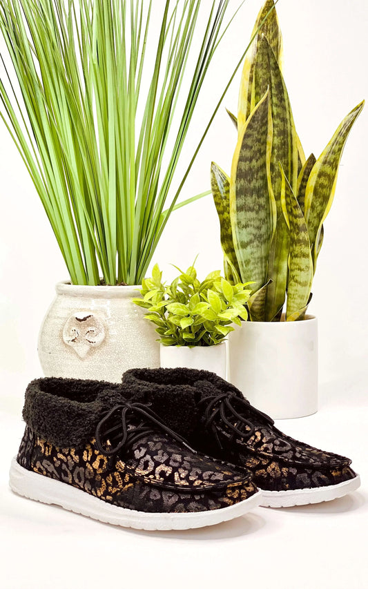 Gypsy Jazz Jazlyn Sneakers in Black Leopard - sz 6 Otarealm