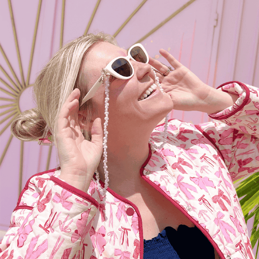 Sunny Daze Sunglasses & Pearl Strap Set Otarealm