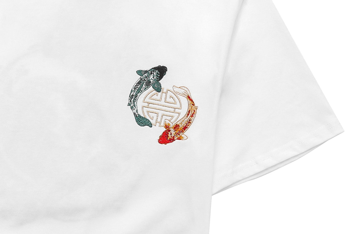 KH880 Yin Yang Koi Embroidery Tee