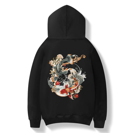 KH9008 Yin Yang Koi Embroidery Hoodie