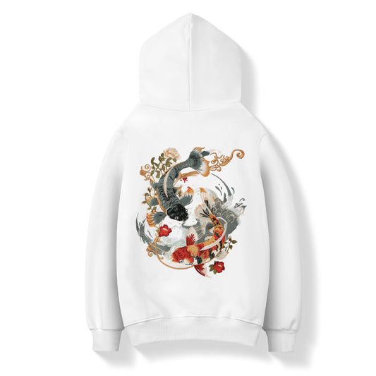 KH9008 Yin Yang Koi Embroidery Hoodie