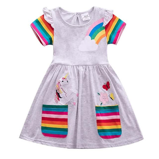 Kids Little Girls' Knee-length Short Sleeve Dress Otarealm